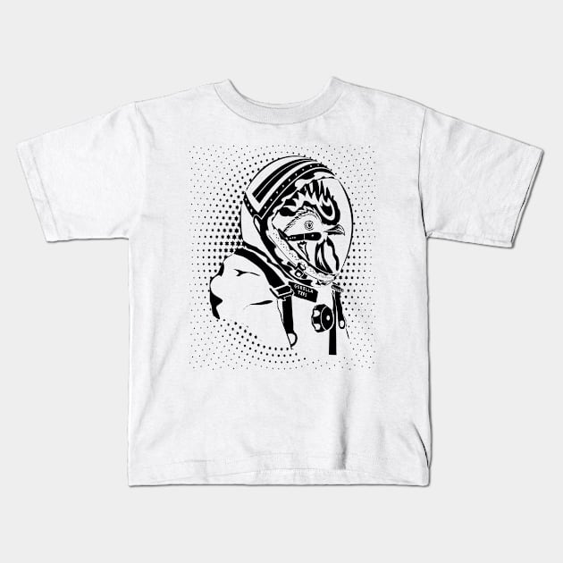 Chicken Spaceman, Retro Style Kids T-Shirt by Gorilla-Tees